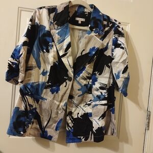 Fashion Bug Artistic Blue and Black Blazer